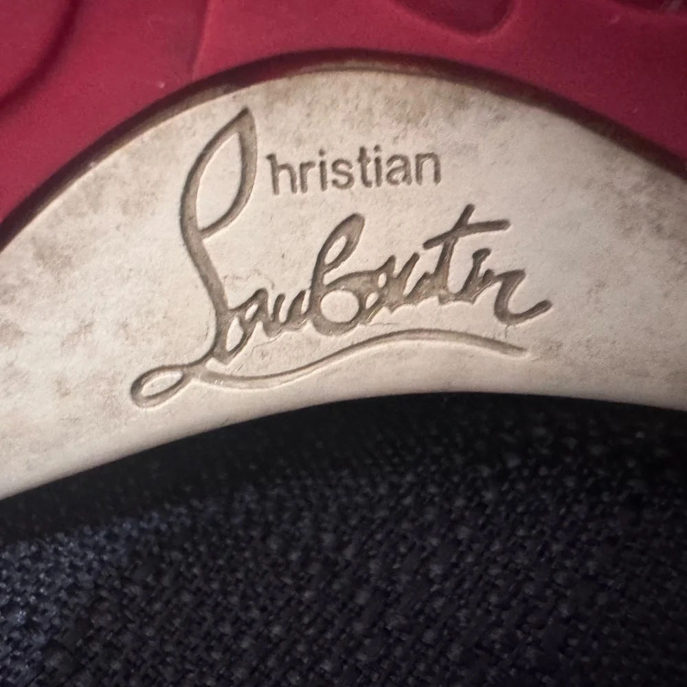 Christian Louboutin Studded Red and Cream Sole - Picture 5 of 6